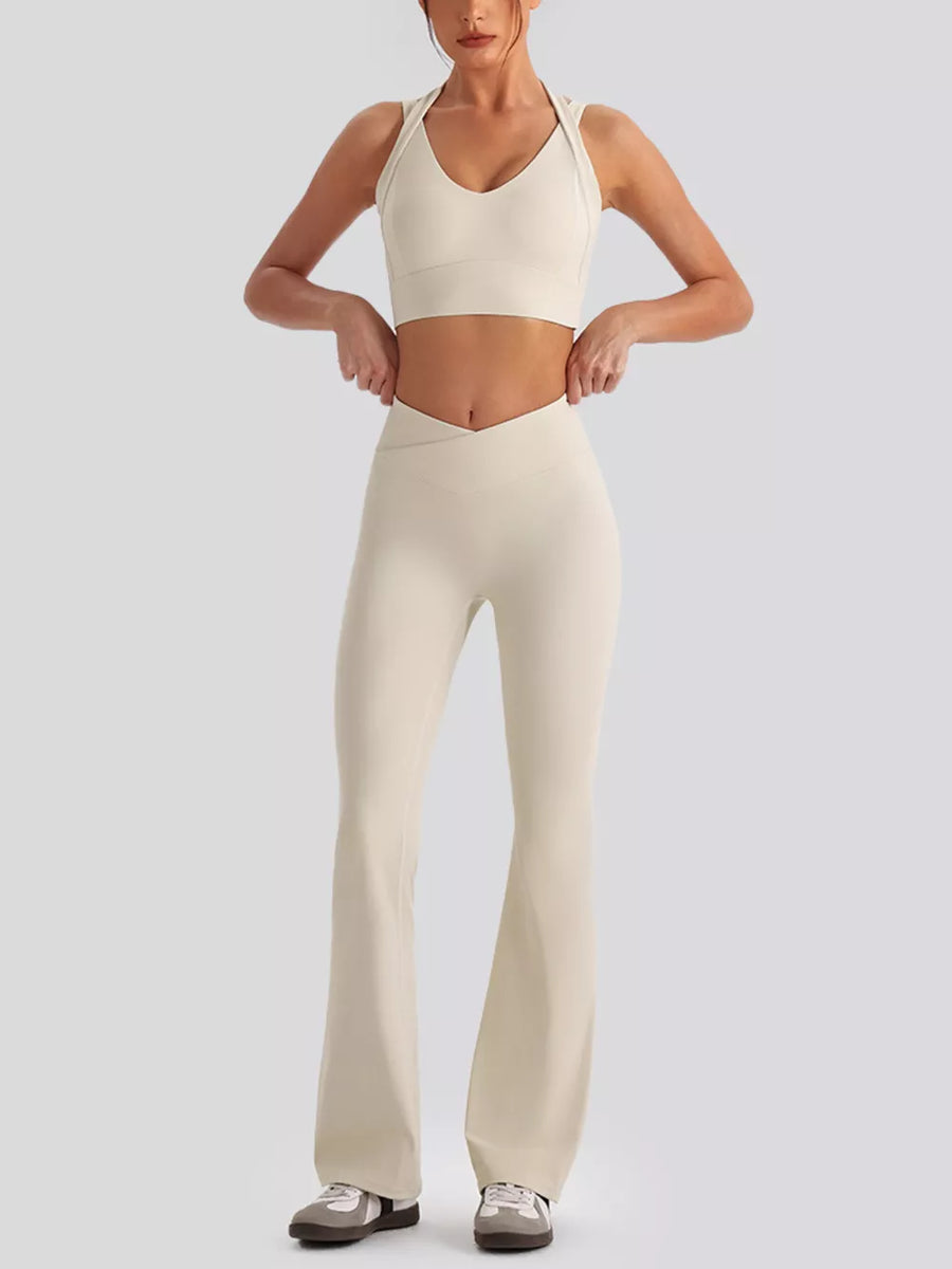 Conjunto Seamless Top Cruzado y Legging